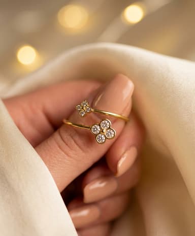 Bague Adèle en acier inoxydable doré